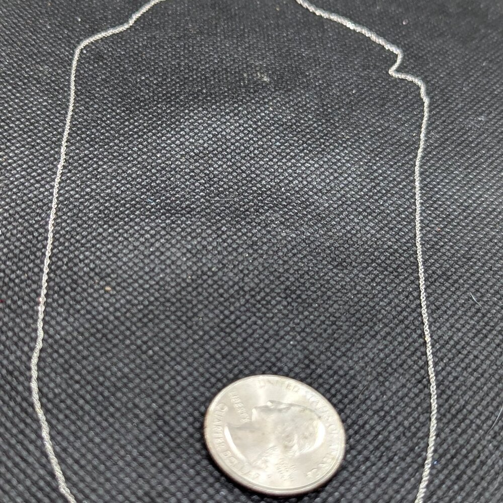 14k white gold delicate chain FIRM